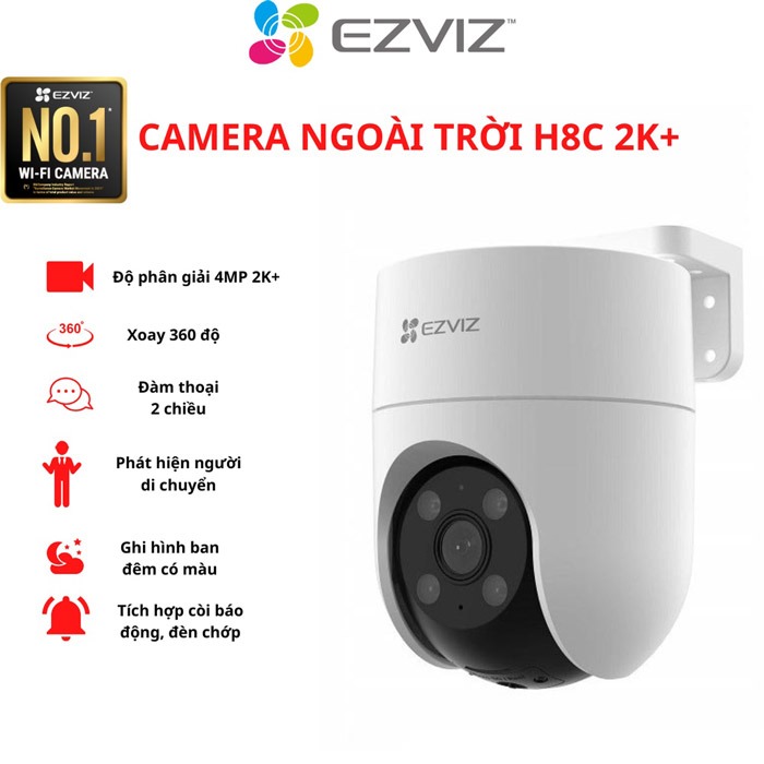 Camera WiFi EZVIZ H8C 2K – Xoay 360°