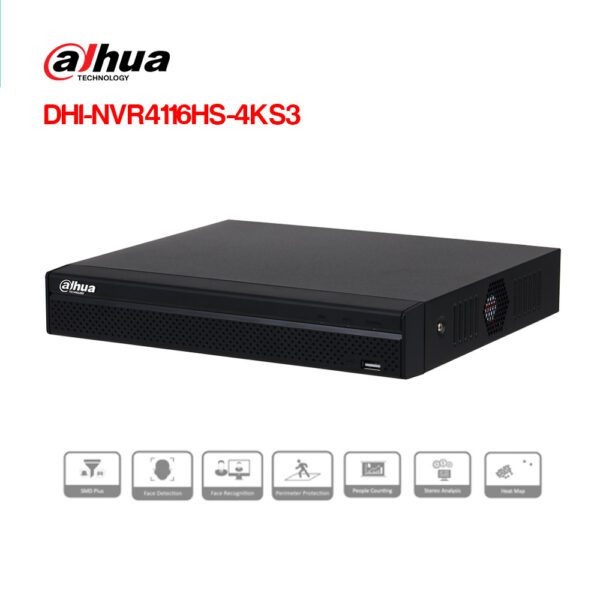Đầu ghi Dahua DHI-NVR4116HS-4KS3 hỗ trợ 16 kênh