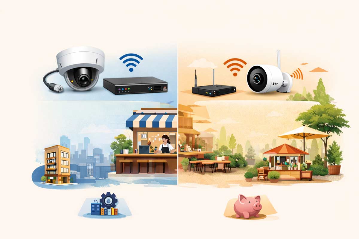 Nên chọn camera IP hay camera Wi-Fi cho quán café? So sánh chi tiết & gợi ý chọn theo nhu cầu